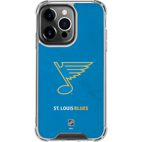NHL St. Louis Blues Distressed iPhone 15 Pro Clear Case
